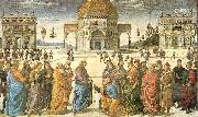 PERUGINO, Pietro Christ Giving the Keys to St. Peter china oil painting reproduction